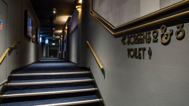 Interior wayfinding signage – cinema hallway