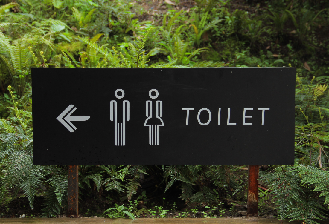 Wayfinding toilet signage in school