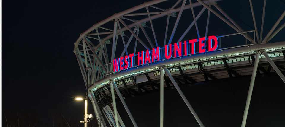 illuminated led signs – West Ham United Stadium illuminated led signs – West Ham United Stadium