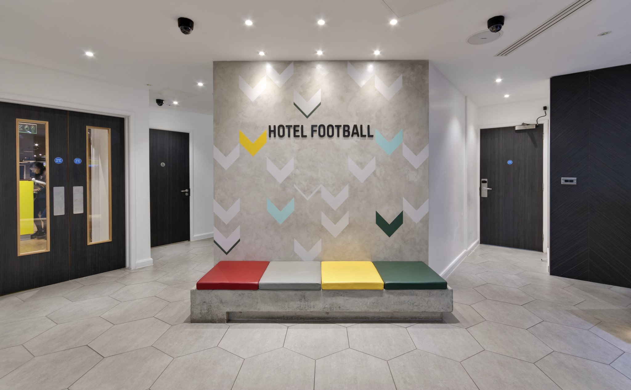 Hotel football acrylic sign 