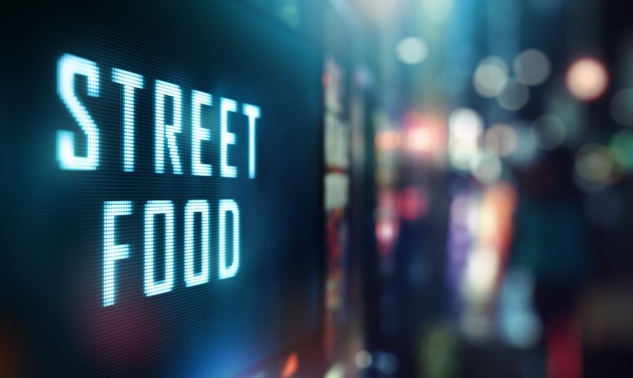 Street Food LED Wayfinding Signage
