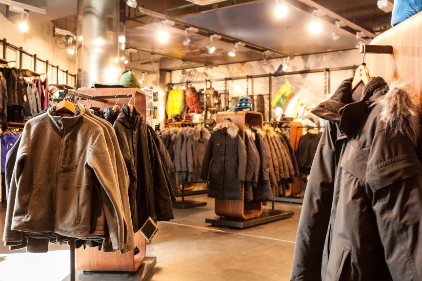 Retail clothing shop with good bespoke signage